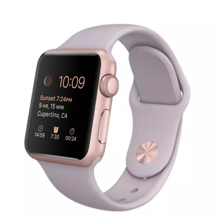 38mm Rose Gold Aluminum Case with Lavender Sport Band 38mm Rose Gold Aluminum Case with Lavender Sport Band