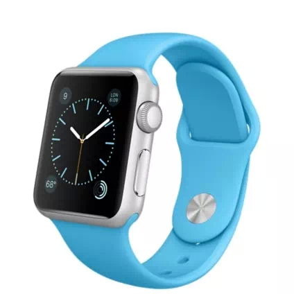 38mm Silver Aluminum Case with Blue Sport Band 38mm Silver Aluminum Case with Blue Sport Band