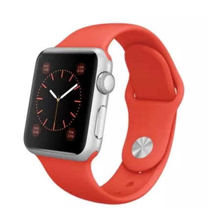 38mm Silver Aluminum Case with Orange Sport Band 38mm Silver Aluminum Case with Orange Sport Band