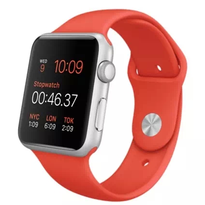 42mm Silver Aluminum Case with Orange Sport Band 42mm Silver Aluminum Case with Orange Sport Band