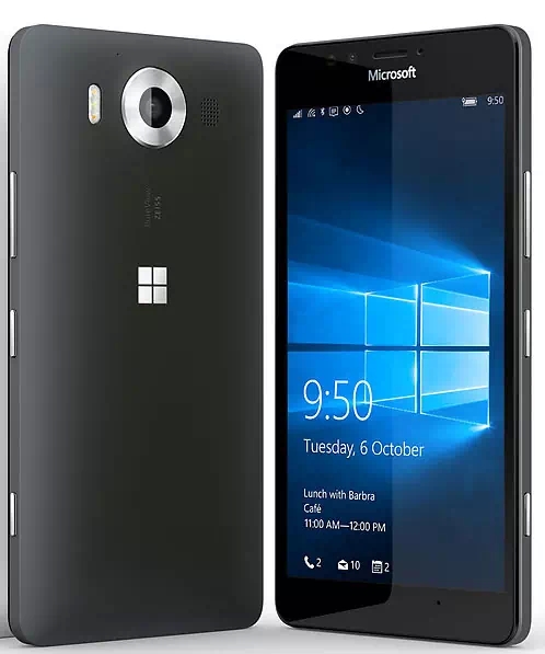 Microsoft Lumia 950 Front and back Microsoft Lumia 950 Front and back