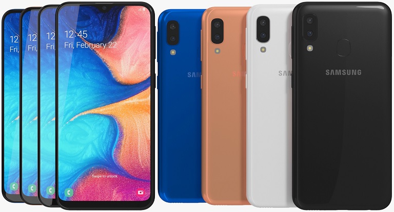 Samsung Galaxy A20e color options.jpg Samsung Galaxy A20e color options.jpg