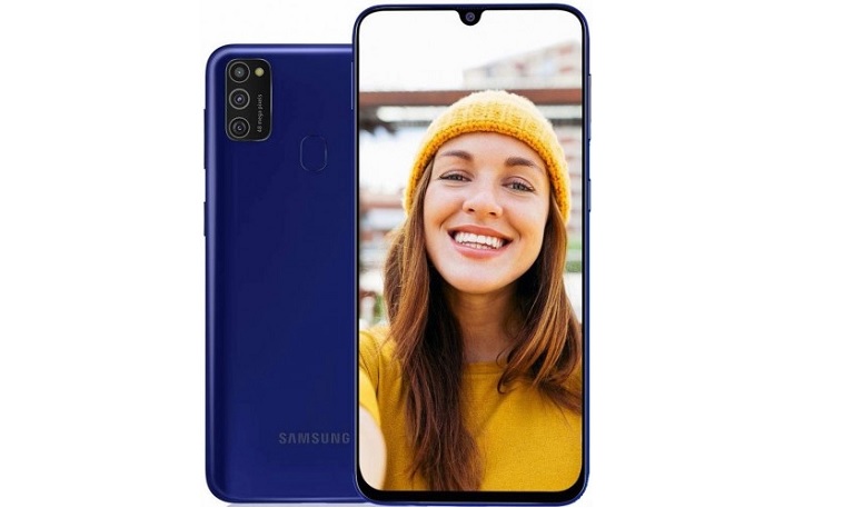 Samsung Galaxy M21 front and back views.jpg Samsung Galaxy M21 front and back views.jpg